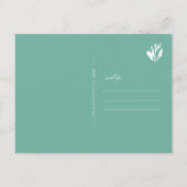 水色ブルーグリーンシーウミガメ シーズンポストカード (裏面)