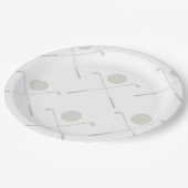 水色ブルーゴルフバースデーパーティー紙プレート ペーパープレート (アングル)