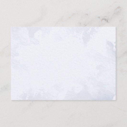 水色ブルーゴールデンマウンテンズウェディングレセプション エンクロージャーカード (裏面)