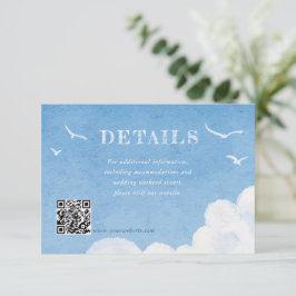 水色ブルースカイ結婚のエンクロージャカード エンクロージャーカード