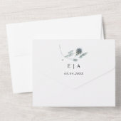 水色ブルーティスルユーカリ結婚ス オールインワン招待状 (裏面)