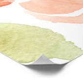 水色ブルーバラフレームの背景イラストレーション ポスター (角)