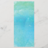 水色ブルービーチエレガントなウェディングメニューカード メニュー (裏面)