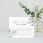 水色ブルーフローラアドバイスとウィッシュカード (スタンド正面)