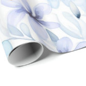 水色ブルーフローラ ラッピングペーパー (ロールコーナー)
