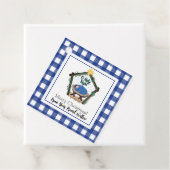 水色ブループレイド出生チャイルドギフトラベル フェイバータグ (インサイチュ)