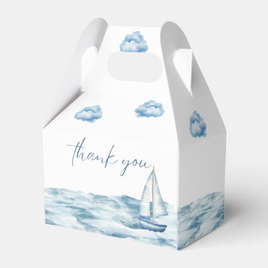 水色ブルーベビー航海のシャワー フェイバーボックス (裏面サイド)