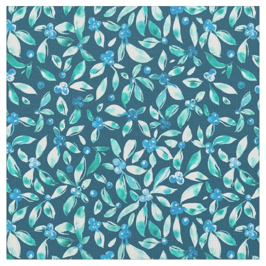 水色ブルーベリーのティール（緑がかった色）背景 ファブリック (クローズアップ)