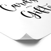 水色ブルーベリーカードとギフト赤ちゃんシャワー ポスター (角)