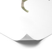 水色ブルーベリーボタニカル ポスター (角)