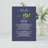 水色ブルーベリー青いボタニ結婚ーズ エンクロージャーカード (スタンド正面)