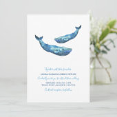 水色ブルーホエー結婚ル 招待状 (スタンド正面)