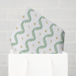 水色ブルーボウフルーツガーランドクリスマス 薄葉紙