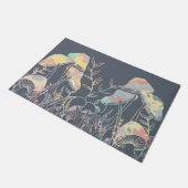 水色ブルーマッシュルーム ドアマット (アングル)