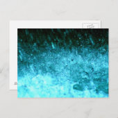 水色ブルー抽象芸術テクスチャ ポストカード (正面/裏面)