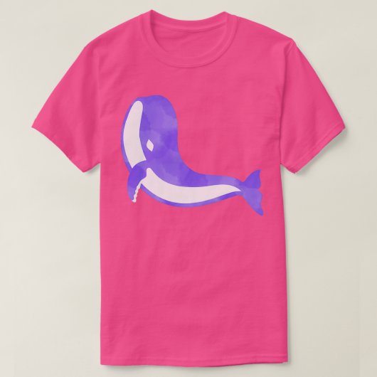 水色ブルー海クジラ1 Tシャツ (デザイン正面)