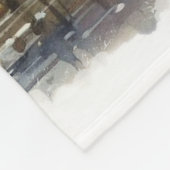 水色ブルー素晴らしヘロン鳥野獣自然 フリースブランケット (角)