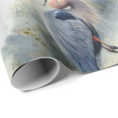 水色ブルー素晴らしヘロン鳥野獣自然 ラッピングペーパー (ロールコーナー)