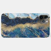 水色ブルー金ゴールド大理石ケース – メイトiPhoneケース Case-Mate iPhoneケース (裏面(横))