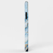 水色ブルー金ゴールド大理石ケース – メイトiPhoneケース Case-Mate iPhoneケース (裏面/右)