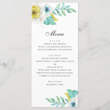 水色ブルー黄色とミントフローラ結婚ズ