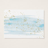 水色ブルー&金ゴールド推測いくつのキスカード (裏面)