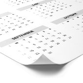 水色ヘッジホッグトゥックスボウタイ2025壁カレンダー ポスター (角)