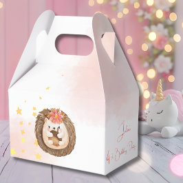 水色ヘッジホッグ子供の誕生日お願いボックス フェイバーボックス