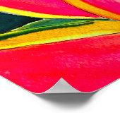 水色ヘリコニア熱帯花 ポスター (角)