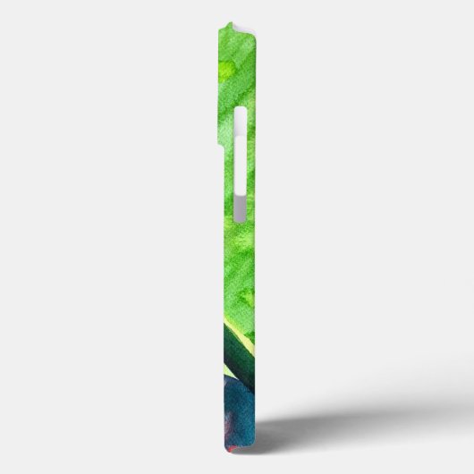 水色ヘリコニア熱帯花 Case-Mate iPhoneケース (裏面 / 左)