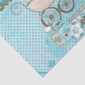 水色ベビーブルーテディベア車ブロック 薄葉紙 (詳細)