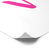 水色ベビー子供部屋アルファベットピンクABCs子供 ポスター (角)