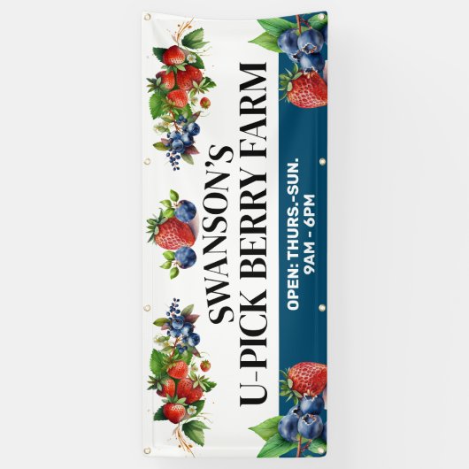水色ベリーカスタムズU – ピックベリーファームバナー 横断幕 (縦)