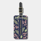 水色ベリー名パーソナライズされたラゲッジタグ ラゲッジタグ (正面縦)