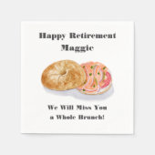 水色ベーゲルスモークサーモンリタイアメントブランチ スタンダードカクテルナプキン (正面)