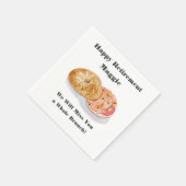 水色ベーゲルスモークサーモンリタイアメントブランチ スタンダードカクテルナプキン (角)