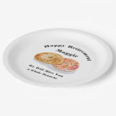 水色ベーゲルスモークサーモンリタイアメントブランチ ペーパープレート (アングル)