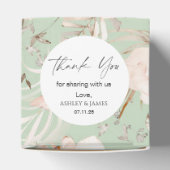 水色ベージュフローラパーソナライズされた植物学ファ フェイバーボックス (上部)