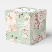 水色ベージュフローラパーソナライズされた植物学ファ フェイバーボックス (裏面サイド)