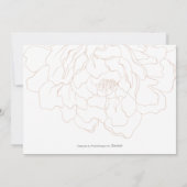 水色ベージュ牡丹エレガント庭園の結婚式 セーブザデート (裏面)