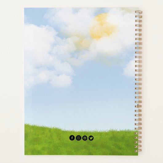 水色ペット座って、犬の歩く、グルーミング プランナー手帳 (裏面)