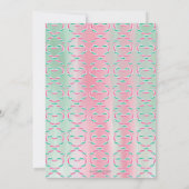 水色ペパーミントハートキャンディーケーンクリスマス シーズンカード (裏面)