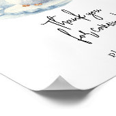 水色ペンギン – ありがとうござ来う ポスター (角)