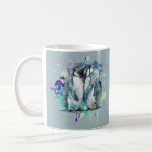 水色ペンギン コーヒーマグカップ