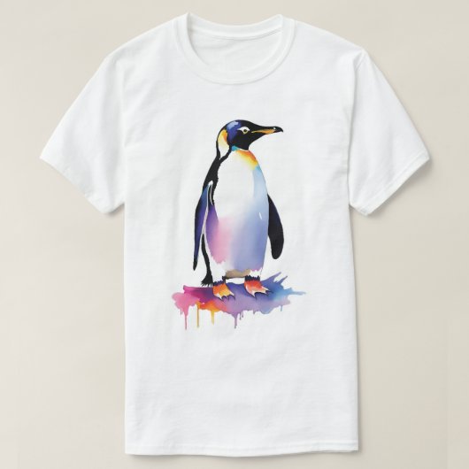 水色ペンギンTシャツ Tシャツ (デザイン正面)