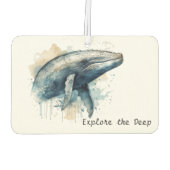 水色ホエー疑問に思ラカスタム カーエアーフレッシュナー (裏面)