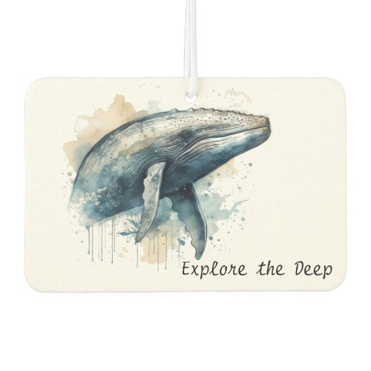 水色ホエー疑問に思ラカスタム カーエアーフレッシュナー (正面)