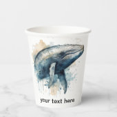 水色ホエー疑問に思ラカスタム 紙コップ (正面)