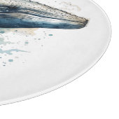 水色ホエー疑問に思ラ カッティングボード (角)