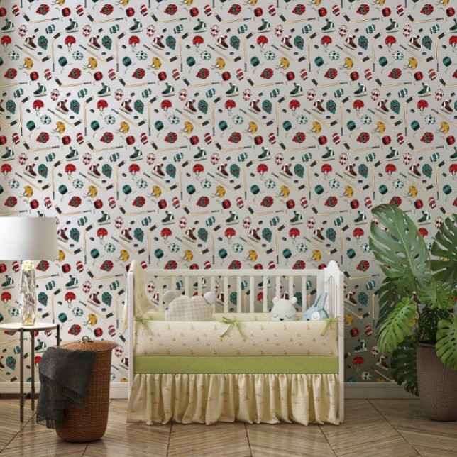 水色ホッケーキッズルーム壁紙 壁紙 (クリエイターアップロード済み)